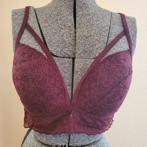 PINK red lacy bralette